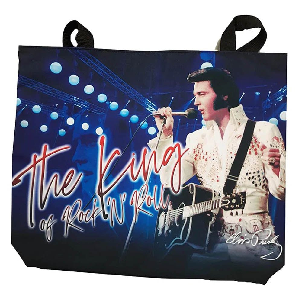 ELVIS PRESLEY エルヴィスプレスリー (生誕 90周年 ) - The King Blue w/White Jumpsuit / トートバッグ - PGS